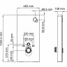 Пристенный модуль системы инсталляции для унитазов WASSERKRAFT NAAB 86TLT.040.PE.WH