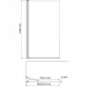 Стеклянная шторка на ванну WASSERKRAFT BERKEL 48P01-80 FIXED