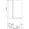 Стеклянная шторка на ванну WASSERKRAFT BERKEL 48P02-110LM